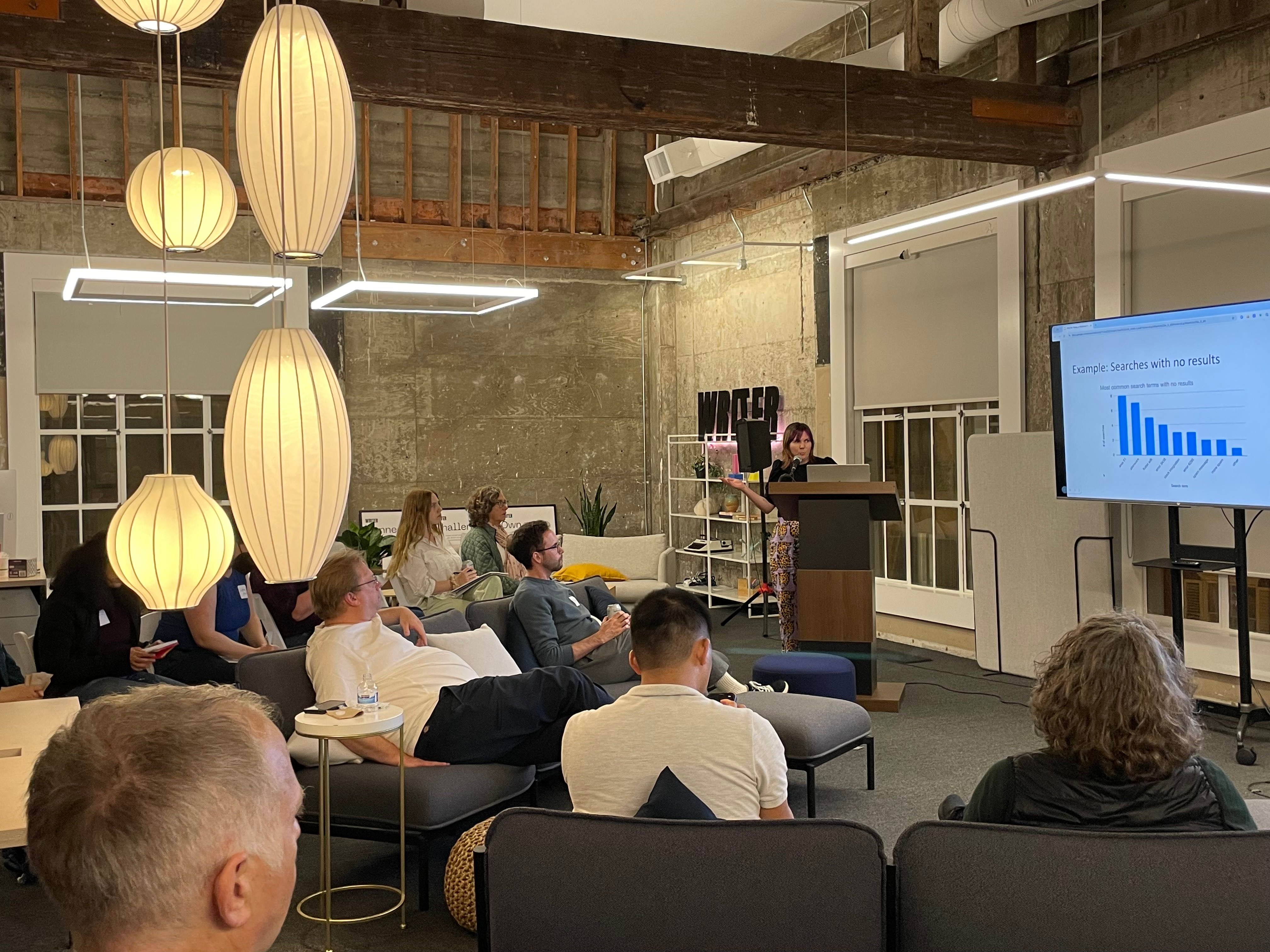 Renée Carrigan speaking at the Write the Docs Bay Area event on October 23, 2025