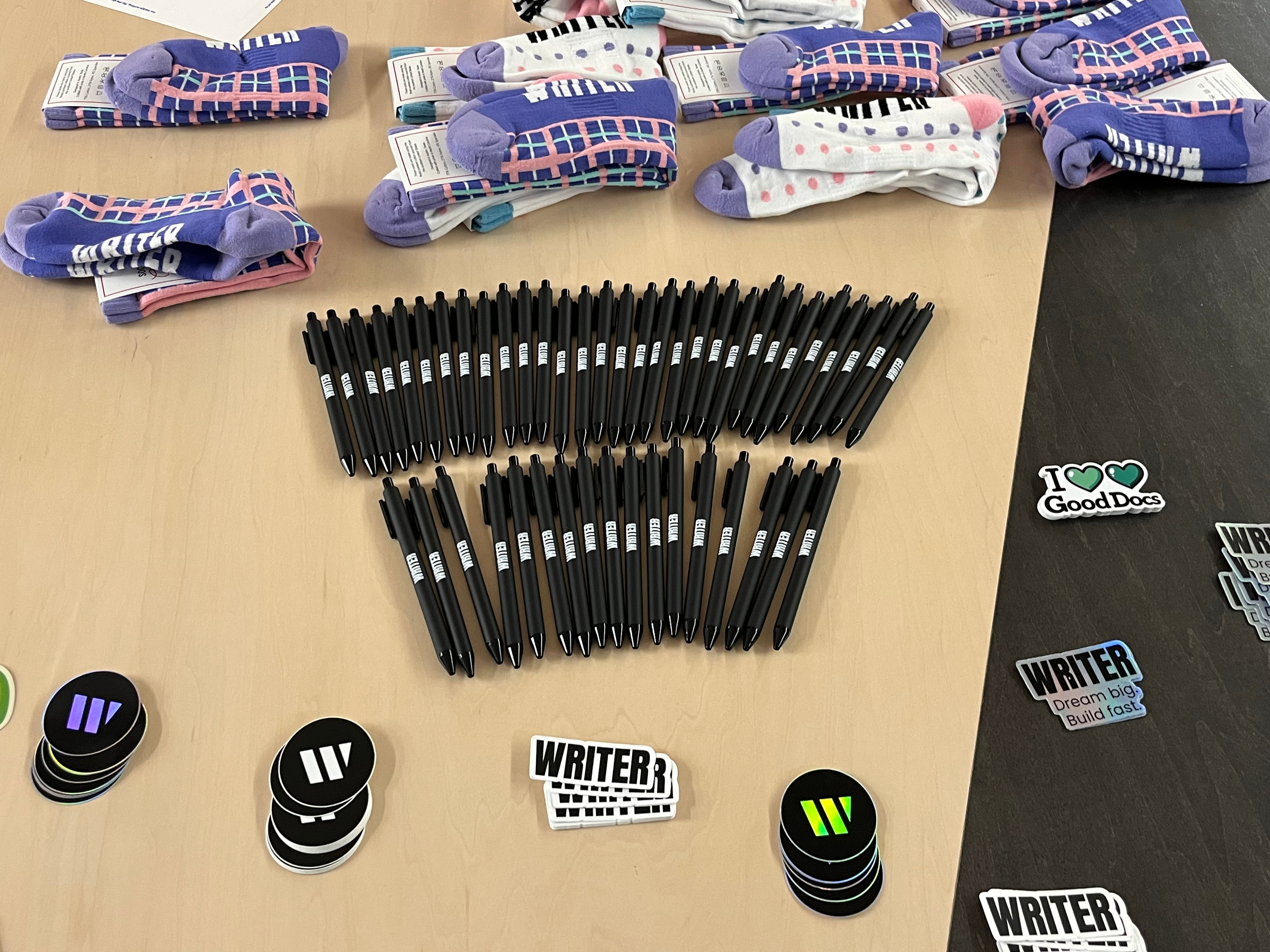 WRITER swag — Write the Docs Bay Area (October 23, 2025)